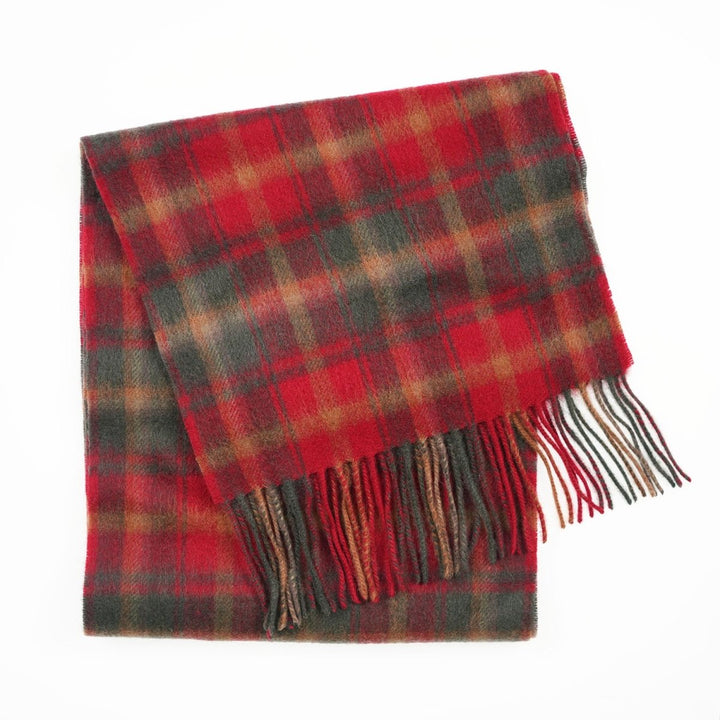Edinburgh 100% Lambswool Scarf – Premium Soft Wool Wrap - DARK MAPLE