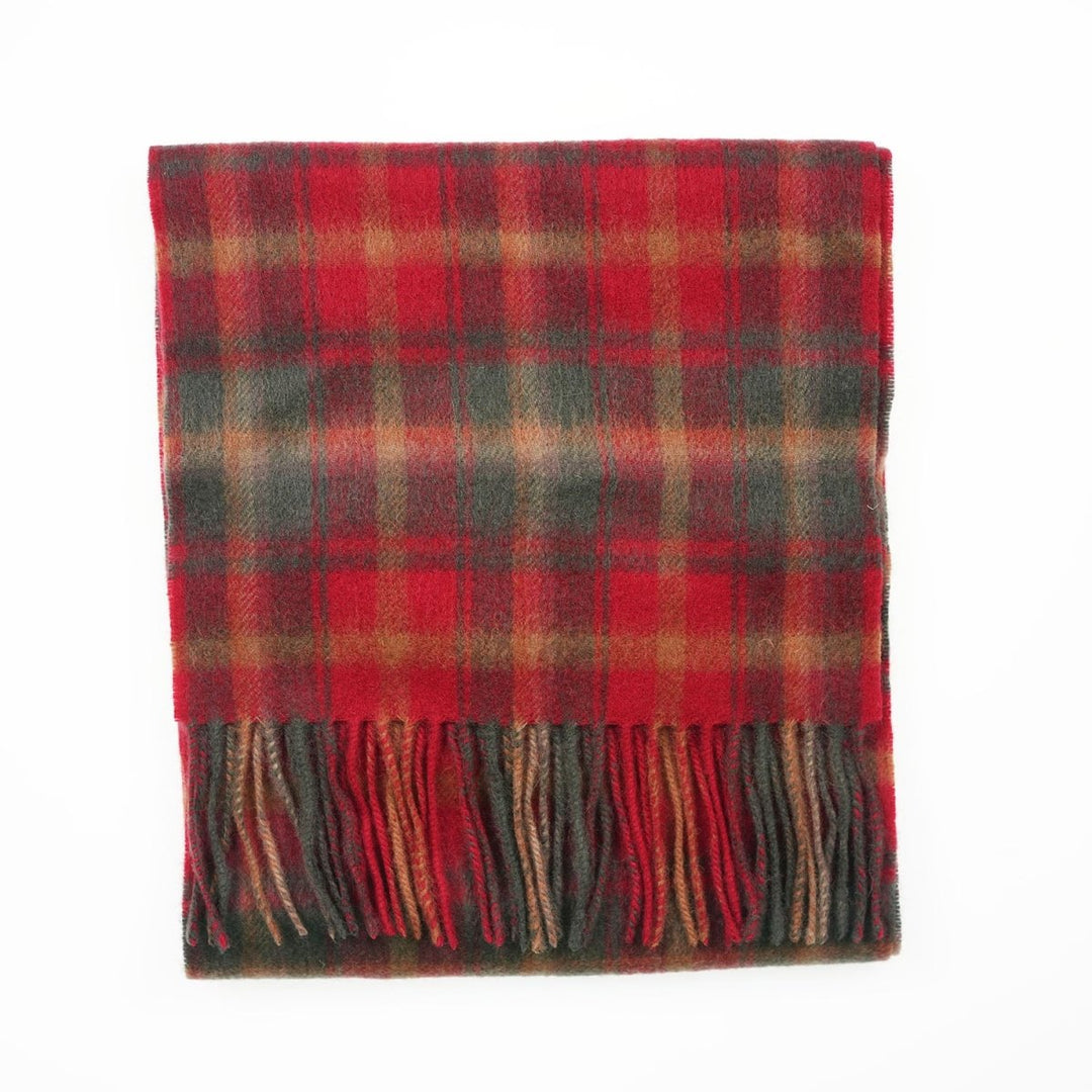 Edinburgh 100% Lambswool Scarf – Premium Soft Wool Wrap - DARK MAPLE