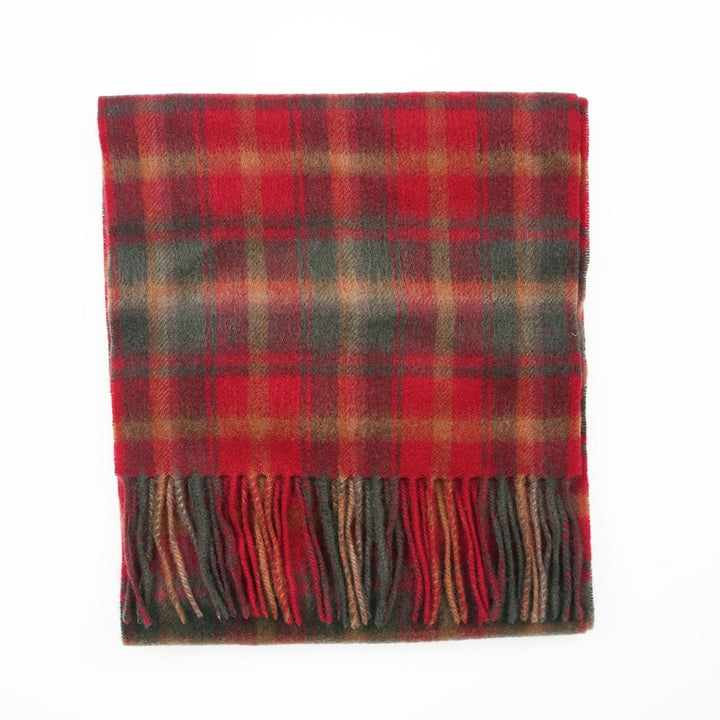 Edinburgh 100% Lambswool Scarf – Premium Soft Wool Wrap - DARK MAPLE