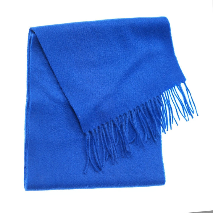 Edinburgh 100% Lambswool Scarf – Premium Soft Wool Wrap - Dazzling Blue