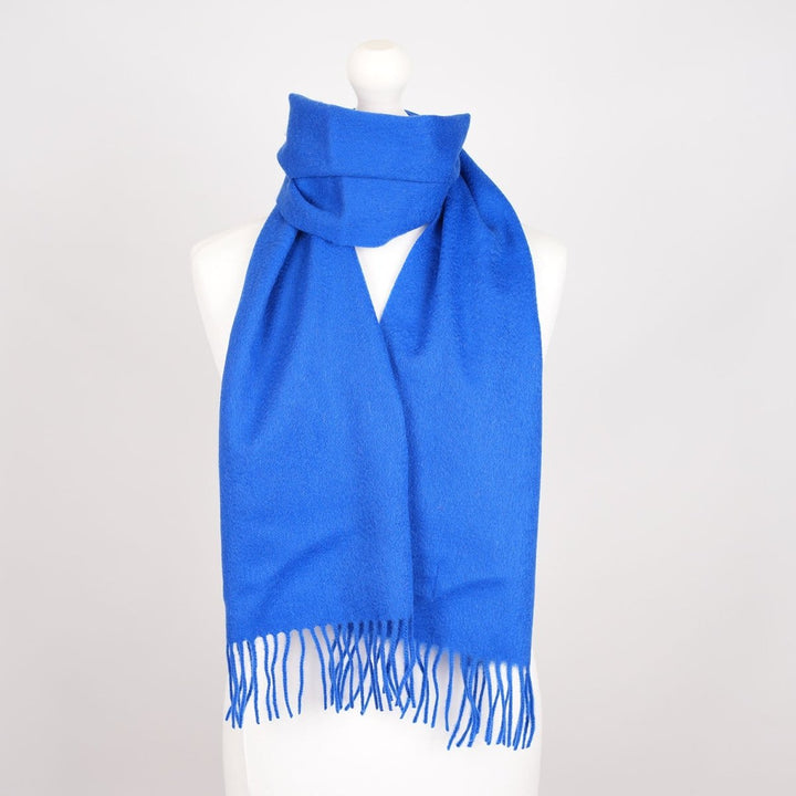 Edinburgh 100% Lambswool Scarf – Premium Soft Wool Wrap - Dazzling Blue
