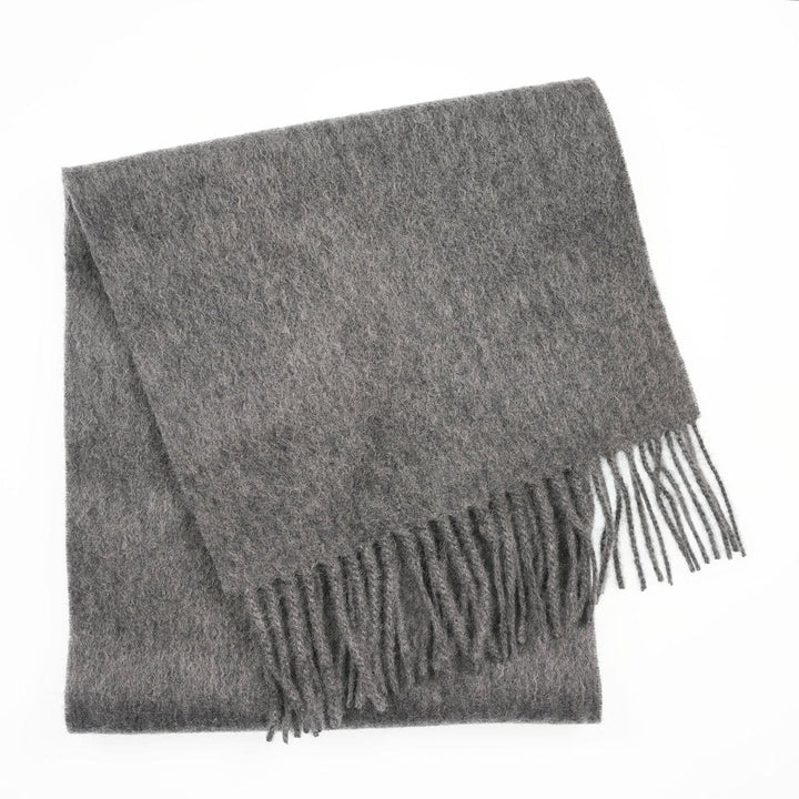 Edinburgh 100% Lambswool Scarf – Premium Soft Wool Wrap - DERBY GREY