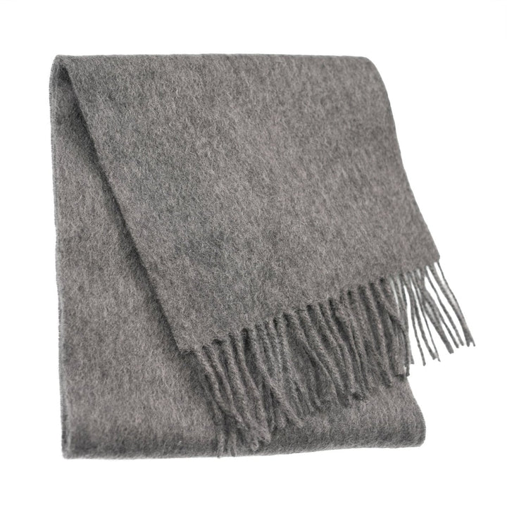 Edinburgh 100% Lambswool Scarf – Premium Soft Wool Wrap - DERBY GREY