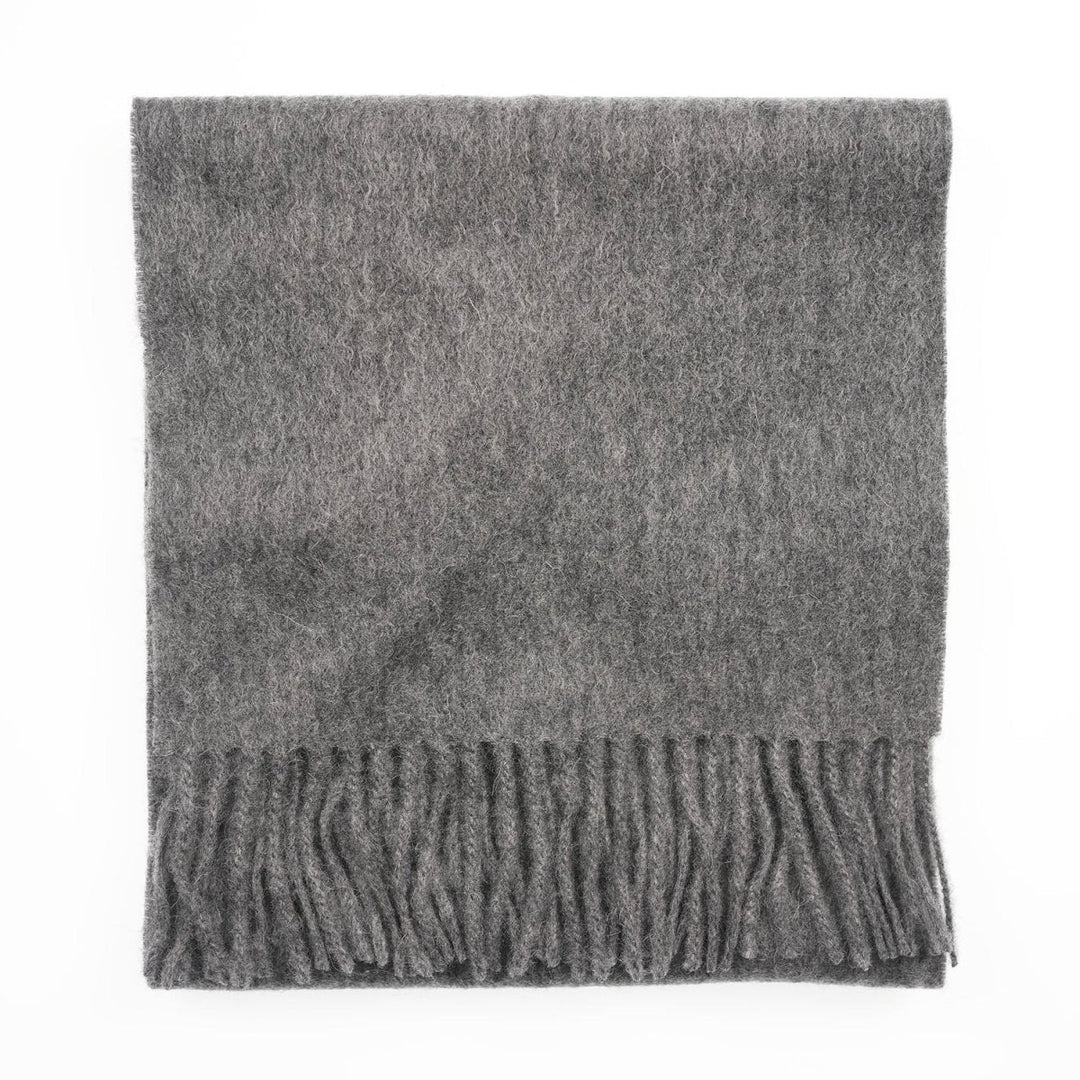Edinburgh 100% Lambswool Scarf – Premium Soft Wool Wrap - DERBY GREY