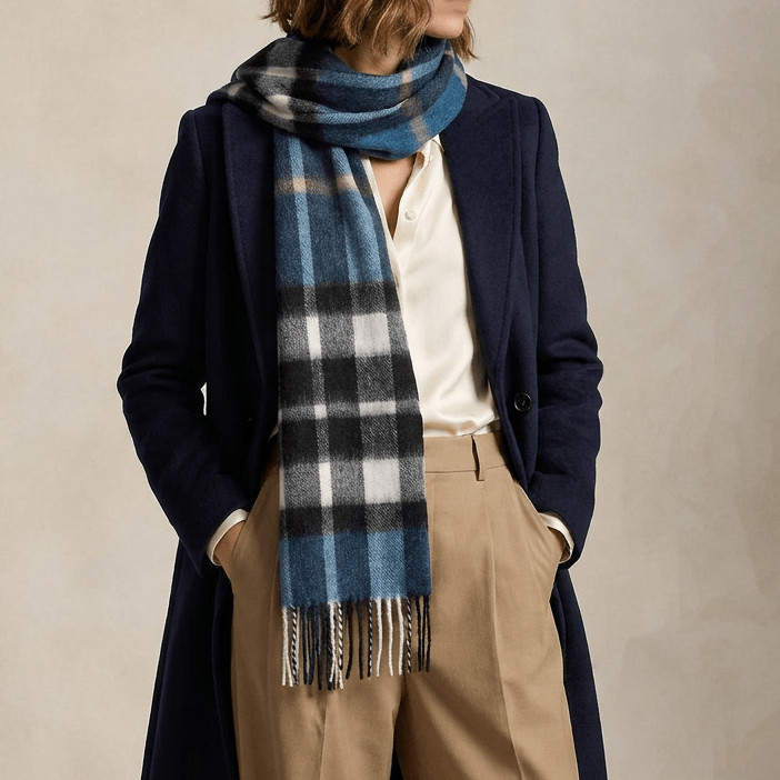 Edinburgh 100% Lambswool Scarf – Premium Soft Wool Wrap - EXPLODED SCOTTY THOMSON PACIFIC