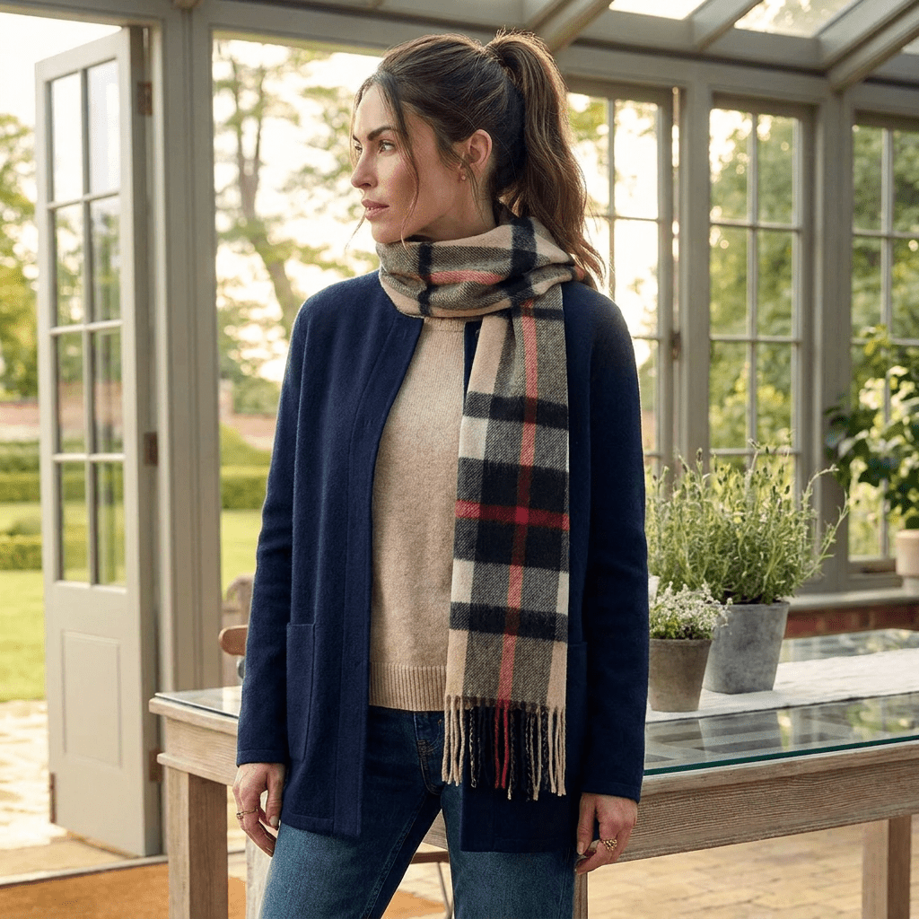 Edinburgh 100% Lambswool Scarf – Premium Soft Wool Wrap - EXPLODED THOMSON CAMEL