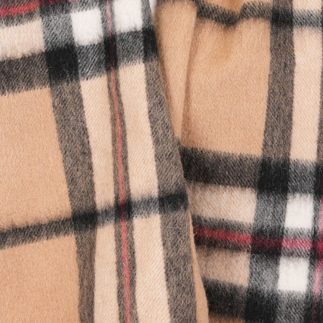 Edinburgh 100% Lambswool Scarf – Premium Soft Wool Wrap - LARGE OFF CENTRE THOMSON CAMEL