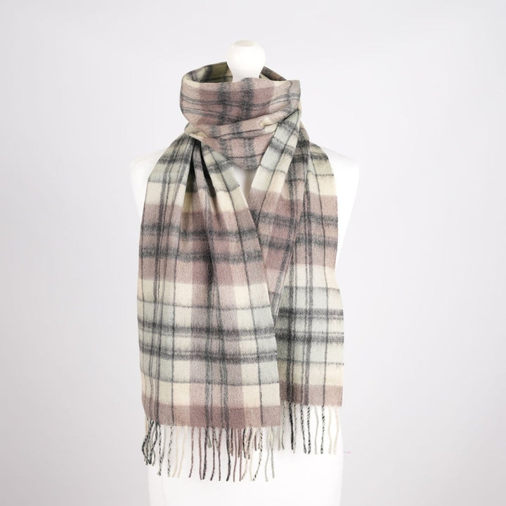 Edinburgh 100% Lambswool Scarf – Premium Soft Wool Wrap - MACDONALD LT GREEN MIX