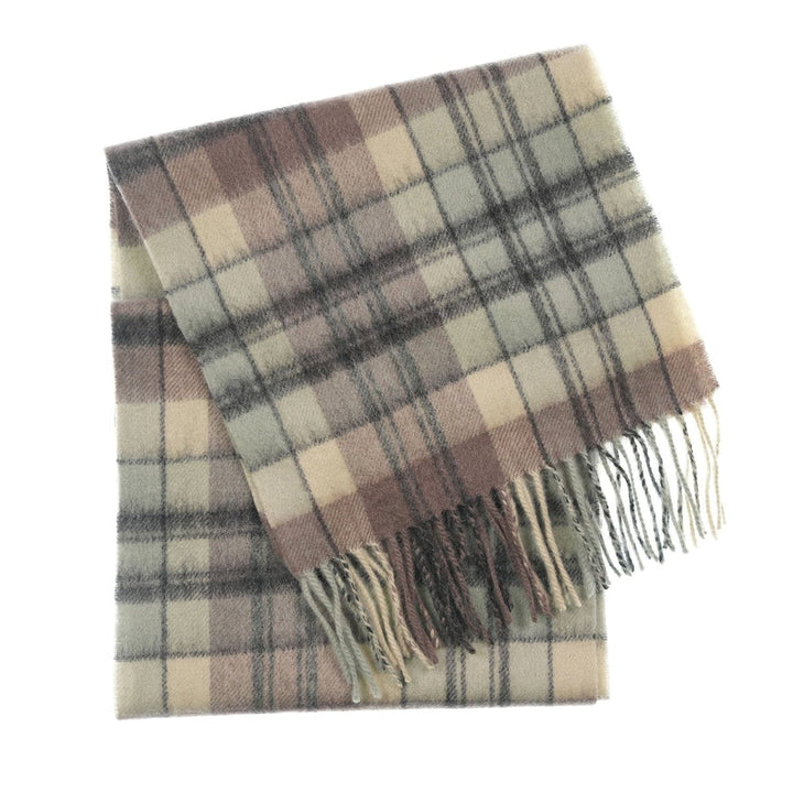 Edinburgh 100% Lambswool Scarf – Premium Soft Wool Wrap - MACDONALD LT GREEN MIX