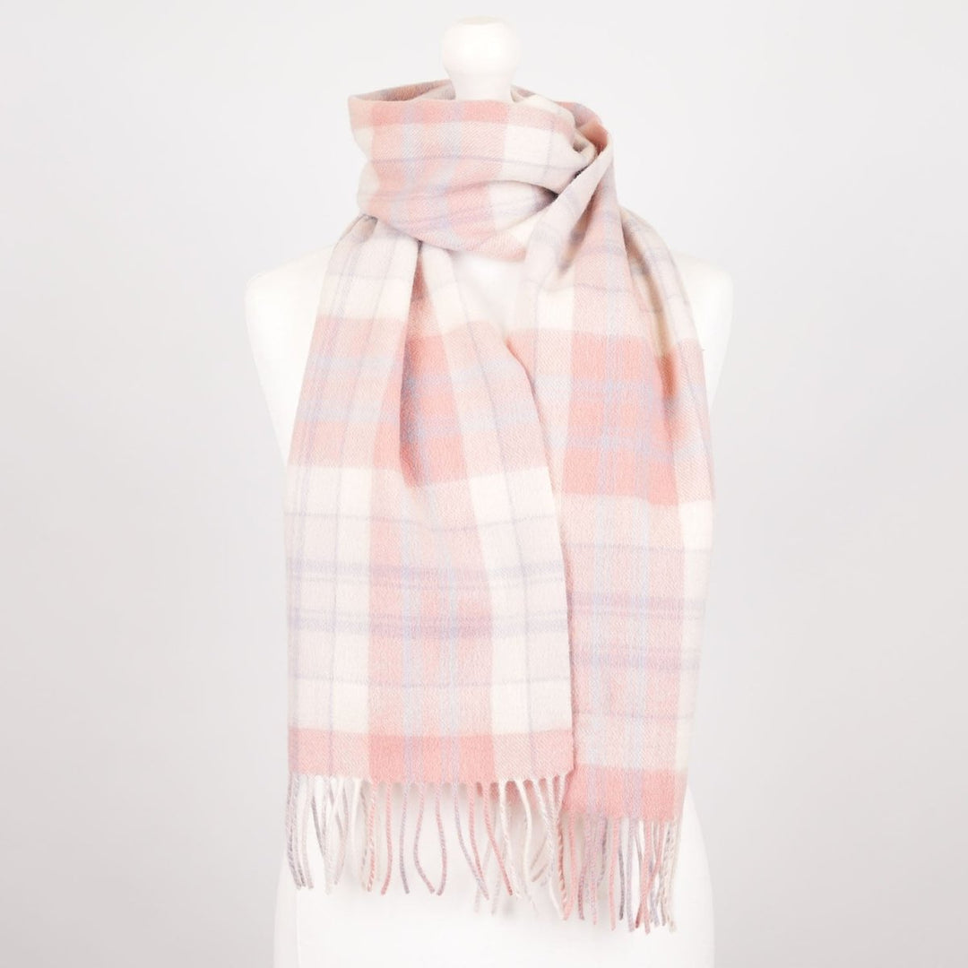 Edinburgh 100% Lambswool Scarf – Premium Soft Wool Wrap - MACDONALD WHITE MIX