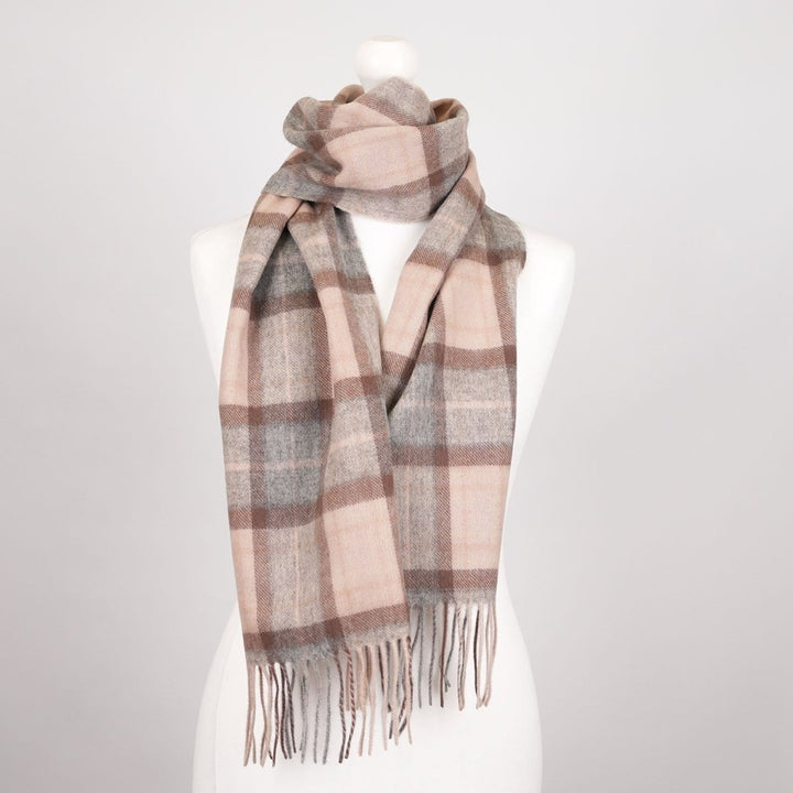 Edinburgh 100% Lambswool Scarf – Premium Soft Wool Wrap - MACKELLAR NATURAL