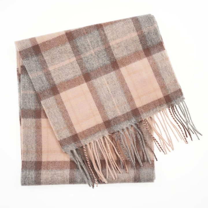 Edinburgh 100% Lambswool Scarf – Premium Soft Wool Wrap - MACKELLAR NATURAL