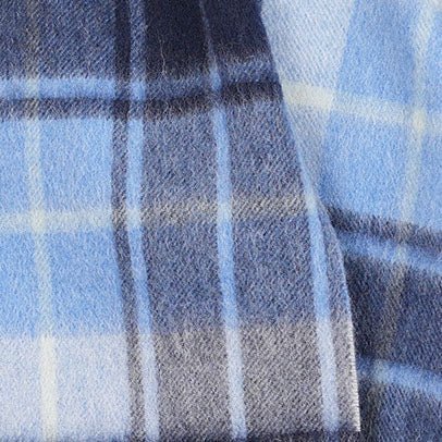 Edinburgh 100% Lambswool Scarf – Premium Soft Wool Wrap - MILL CHECK ECLIPSE