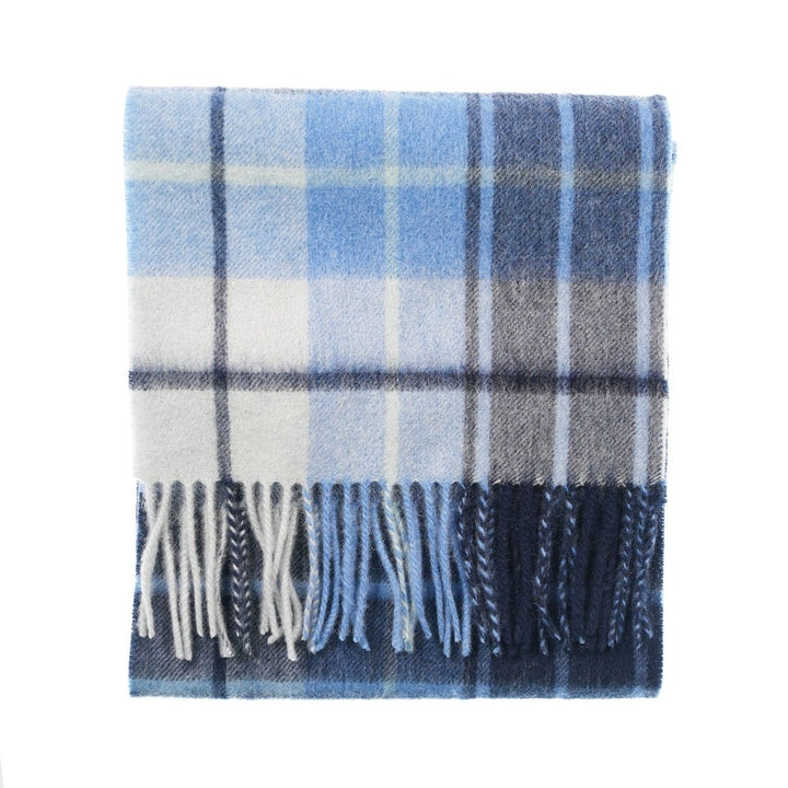Edinburgh 100% Lambswool Scarf – Premium Soft Wool Wrap - MILL CHECK ECLIPSE