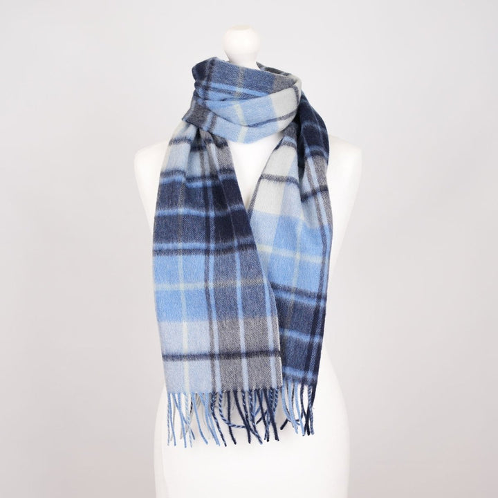 Edinburgh 100% Lambswool Scarf – Premium Soft Wool Wrap - MILL CHECK ECLIPSE