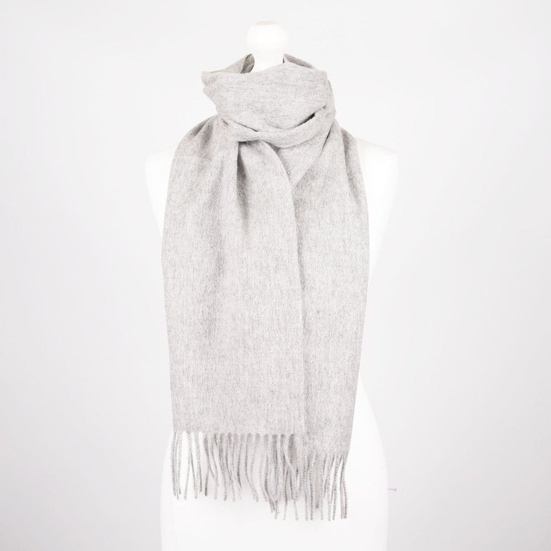 Edinburgh 100% Lambswool Scarf – Premium Soft Wool Wrap - OYSTER GREY