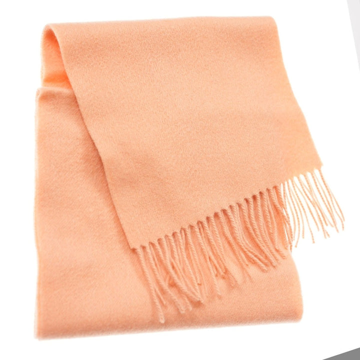 Edinburgh 100% Lambswool Tartan Scarf Peach Fuzz
