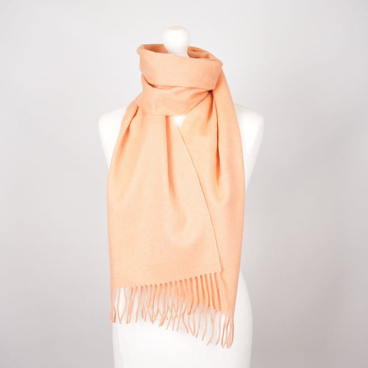 Edinburgh 100% Lambswool Tartan Scarf Peach Fuzz