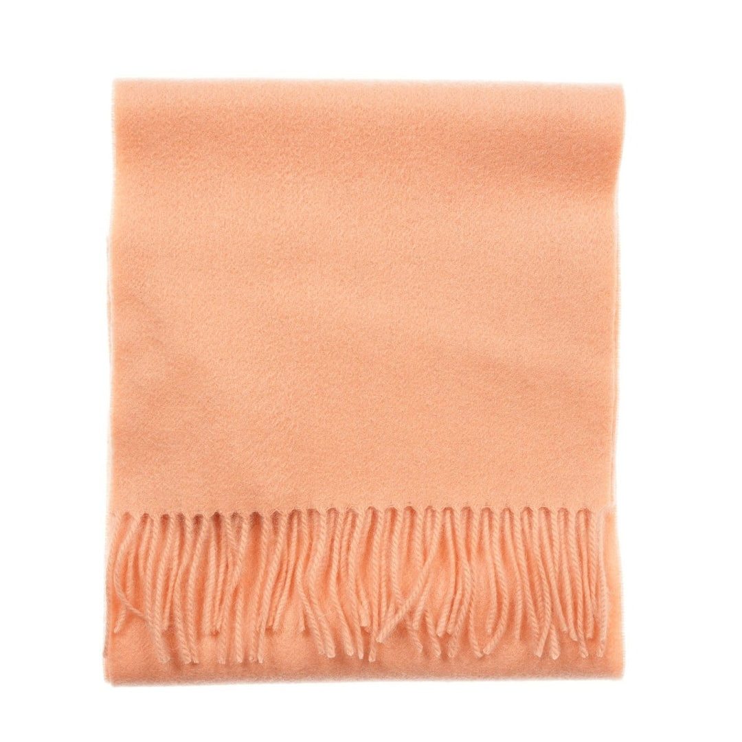 Edinburgh 100% Lambswool Tartan Scarf Peach Fuzz