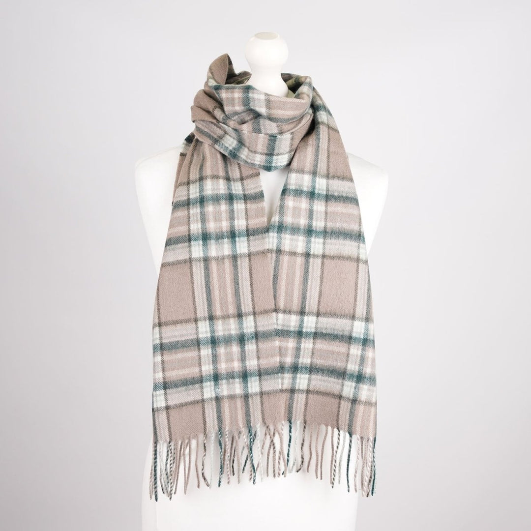 Edinburgh 100% Lambswool Scarf – Premium Soft Wool Wrap - ROYAL STEWART VINTAGE PINK