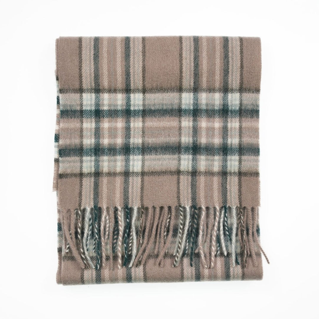 Edinburgh 100% Lambswool Scarf – Premium Soft Wool Wrap - ROYAL STEWART VINTAGE PINK