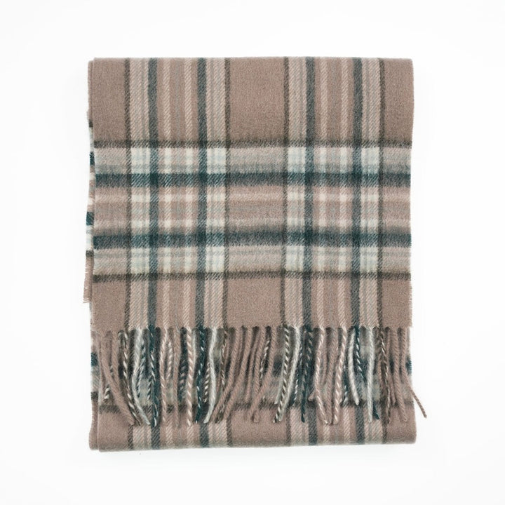 Edinburgh 100% Lambswool Scarf – Premium Soft Wool Wrap - ROYAL STEWART VINTAGE PINK