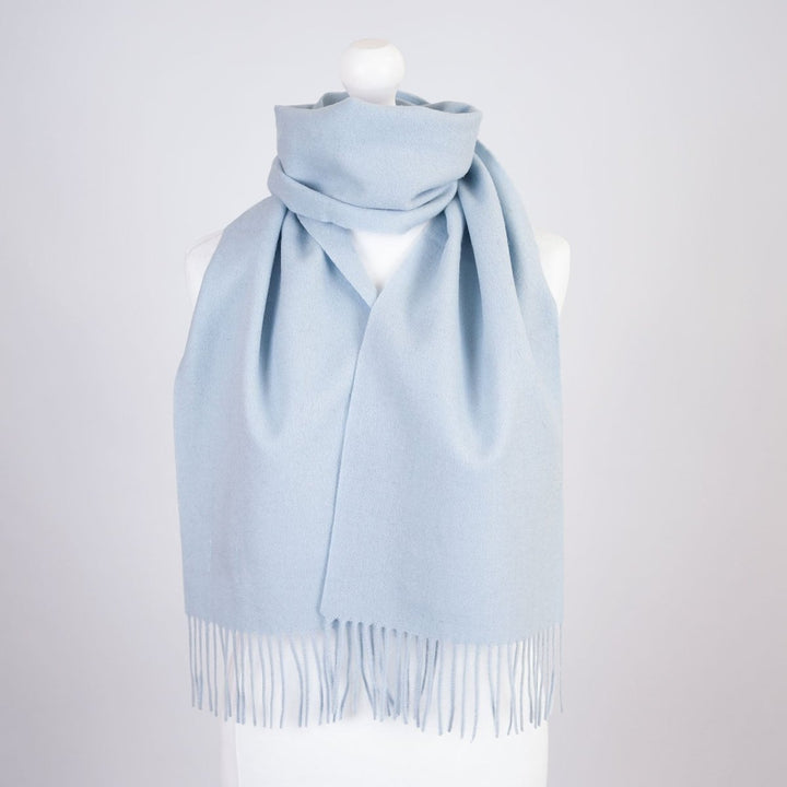 Edinburgh 100% Lambswool Scarf – Premium Soft Wool Wrap - Saxe Blue