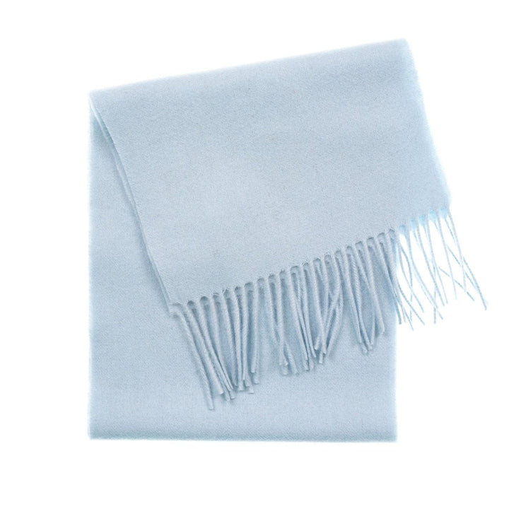 Edinburgh 100% Lambswool Scarf – Premium Soft Wool Wrap - Saxe Blue