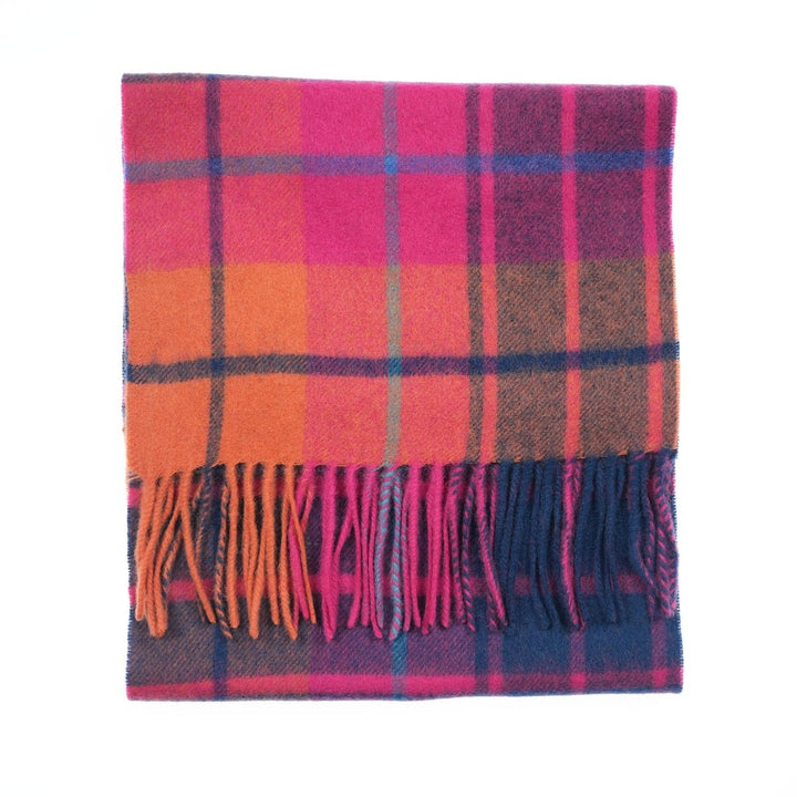 Edinburgh 100% Lambswool Scarf – Premium Soft Wool Wrap - MILL CHECK JAZZ