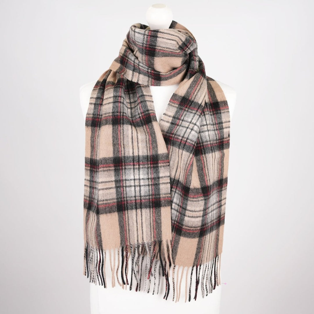 Edinburgh 100% Lambswool Scarf – Premium Soft Wool Wrap - STEWART CAMEL