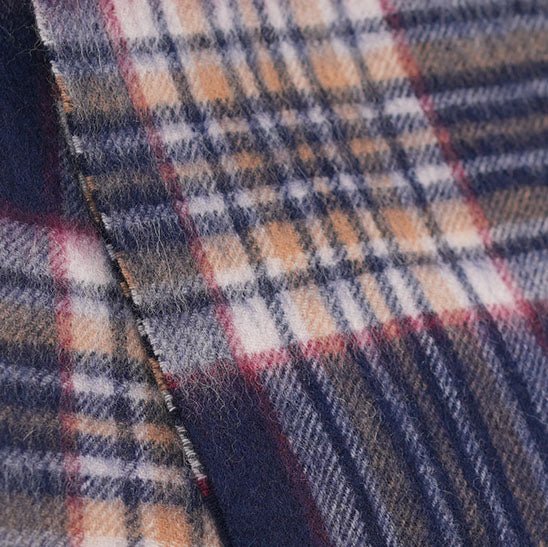 Edinburgh 100% Lambswool Scarf – Premium Soft Wool Wrap - STEWART NAVY