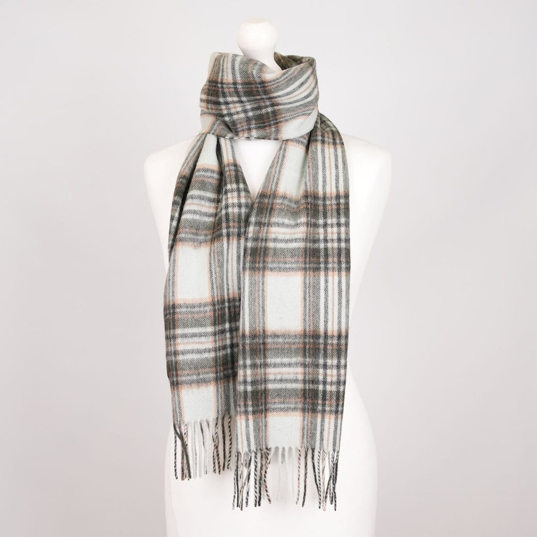 Edinburgh 100% Lambswool Scarf – Premium Soft Wool Wrap - ROYAL STEWART VINTAGE DUCK EGG
