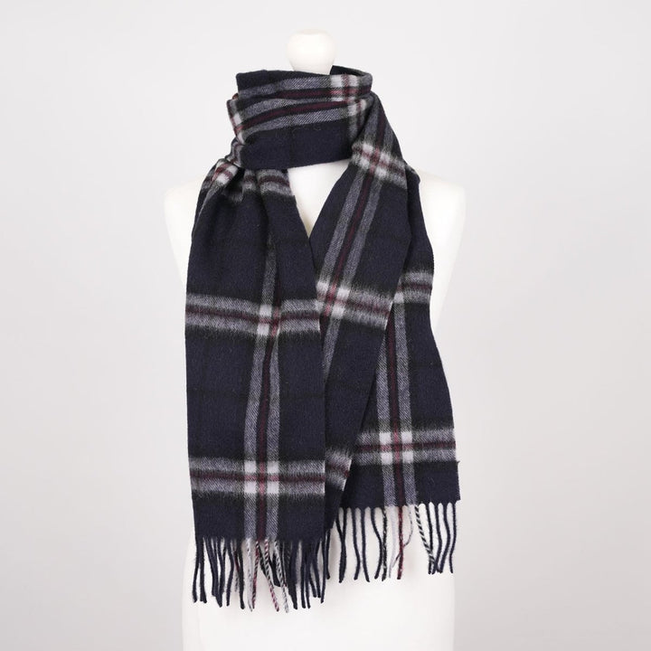 Edinburgh 100% Lambswool Scarf – Premium Soft Wool Wrap - THOMSON NAVY