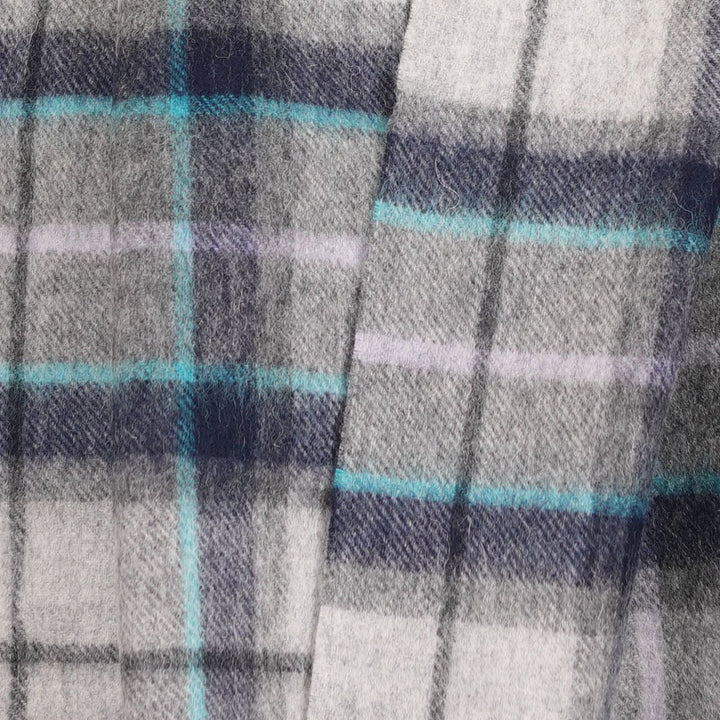 Edinburgh 100% Lambswool Scarf – Premium Soft Wool Wrap - TWEED TARTAN DOVER/GREY CHECK