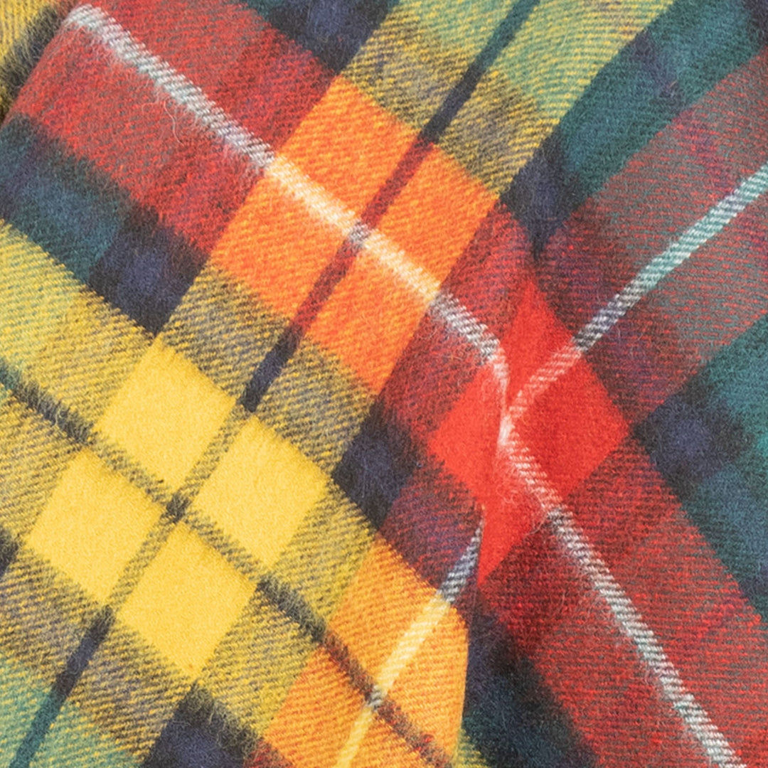 Edinburgh Lambswool Long Tartan Cape - Premium Plaid Wrap - Buchanan Modern
