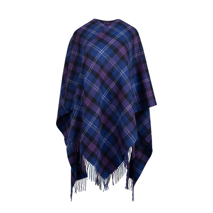 Edinburgh Lambswool Long Tartan Cape - Premium Plaid Wrap - Heritage Of Scotland