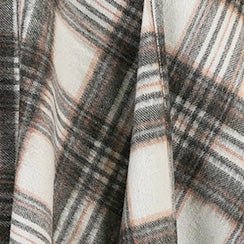 Edinburgh Lambswool Long Tartan Cape - Premium Plaid Wrap - Royal Stewart Vintage Duck Egg