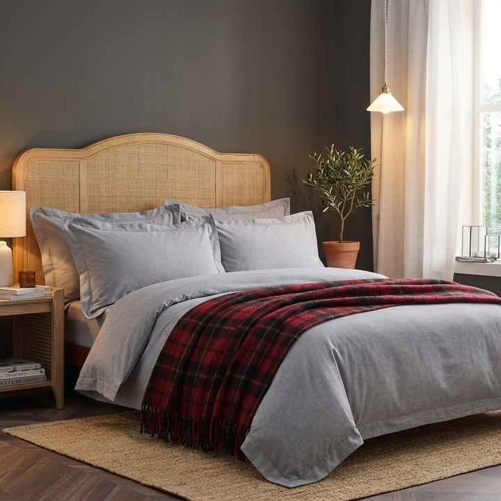 Highland Wool Blend Tartan Blanket Throw – Extra Warm Scottish Wool Blend – WALLACE