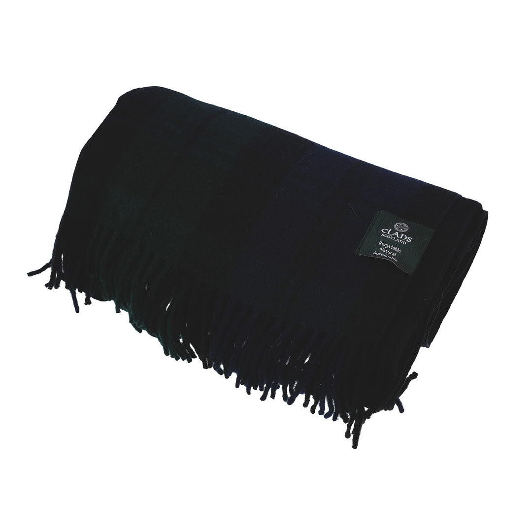 Highland Wool Blend Tartan Blanket Throw – Extra Warm Scottish Wool Blend – CAMPBELL CLAN