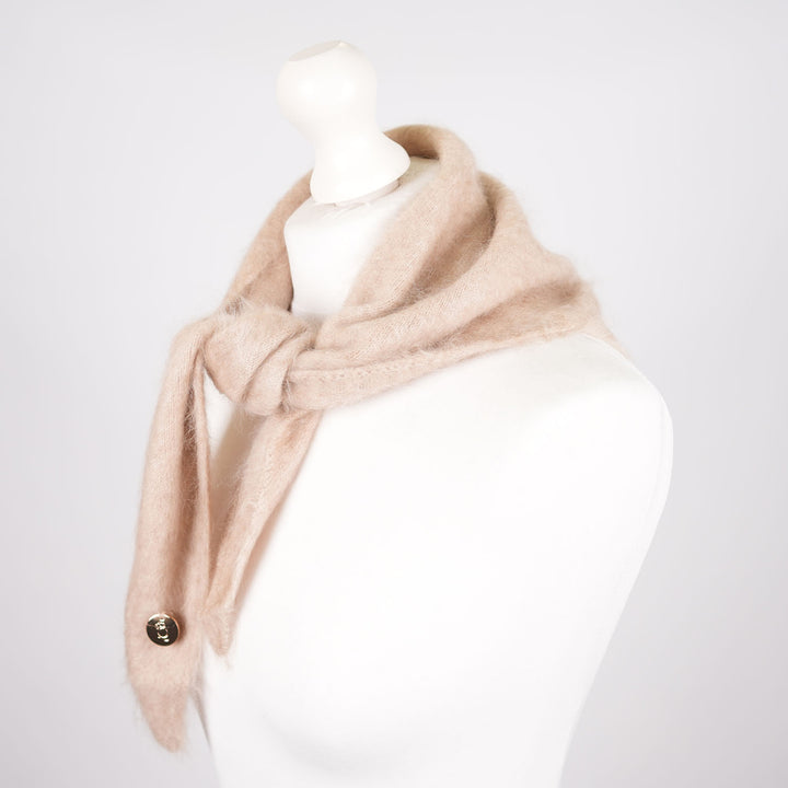 Pure Brushed Luxury Cashmere Triangle Head Scarf - REED