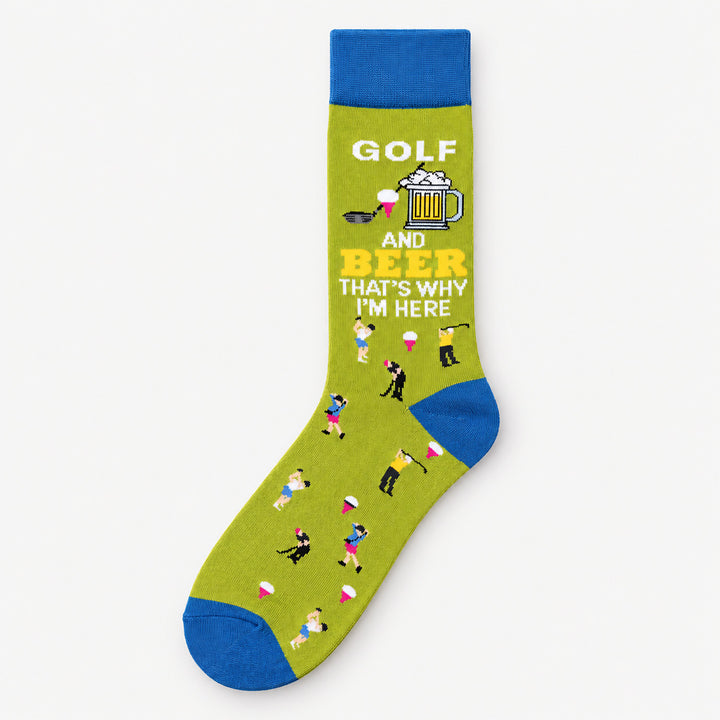 Men’s Luxury Bamboo Socks – Soft, Breathable &amp; Stylish Everyday Comfort - GOLF AND BEER LIME