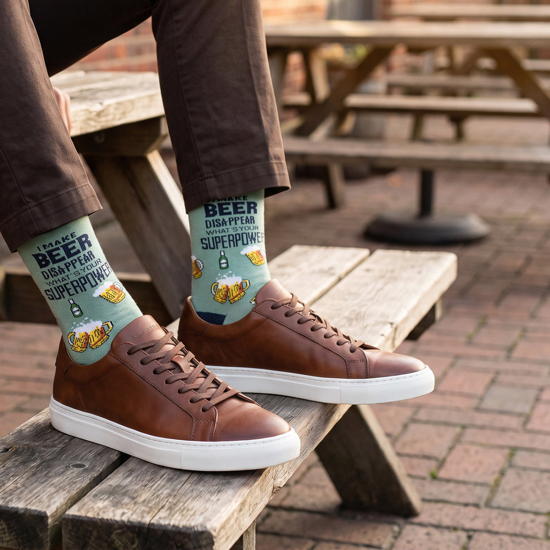 Men’s Luxury Bamboo Socks – Soft, Breathable &amp; Stylish Everyday Comfort - NEW BEER GREEN