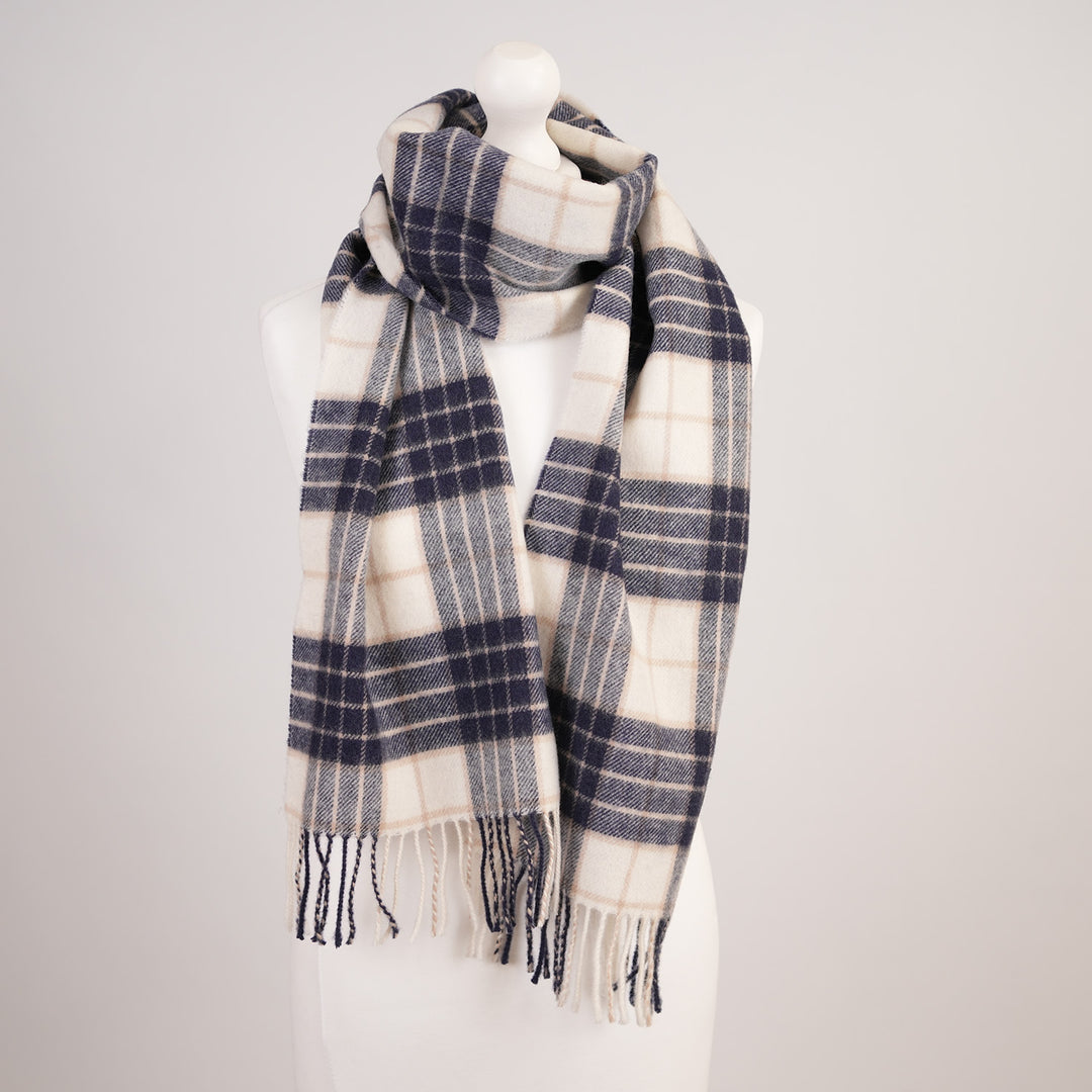 100% Lambswool Scarf – Traditional Tartan &amp; Check Designs - Made in Scotland - Knockmore