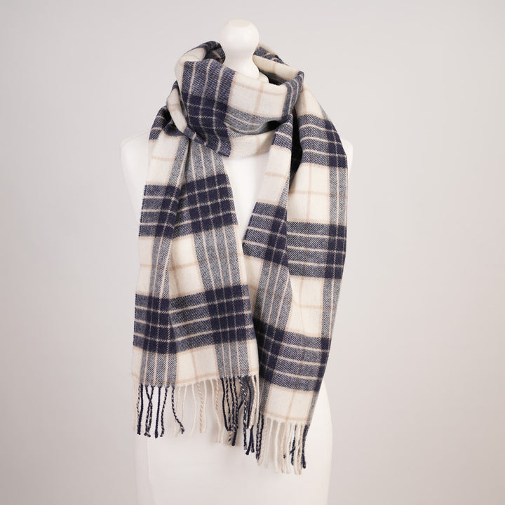 100% Lambswool Scarf – Traditional Tartan &amp; Check Designs - Made in Scotland - Knockmore