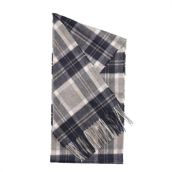 Tartan Weaving Mill 100% Pure Cashmere Scarf – Made in Scotland - Bannockbane Silver