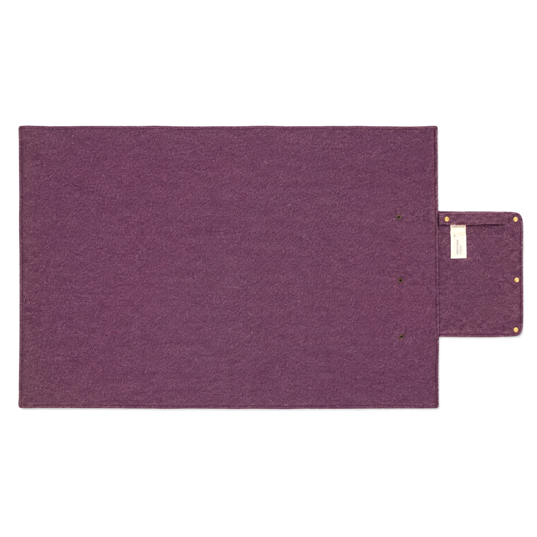 Woodside Travel Picnic Blanket with Carry Strap - Grape