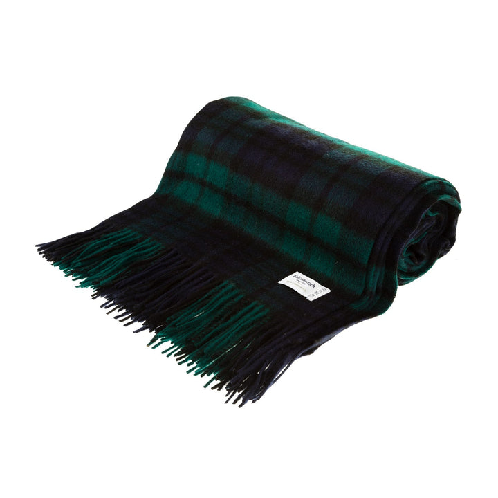 100% Lambswool Blanket Black Watch - Dunedin Cashmere