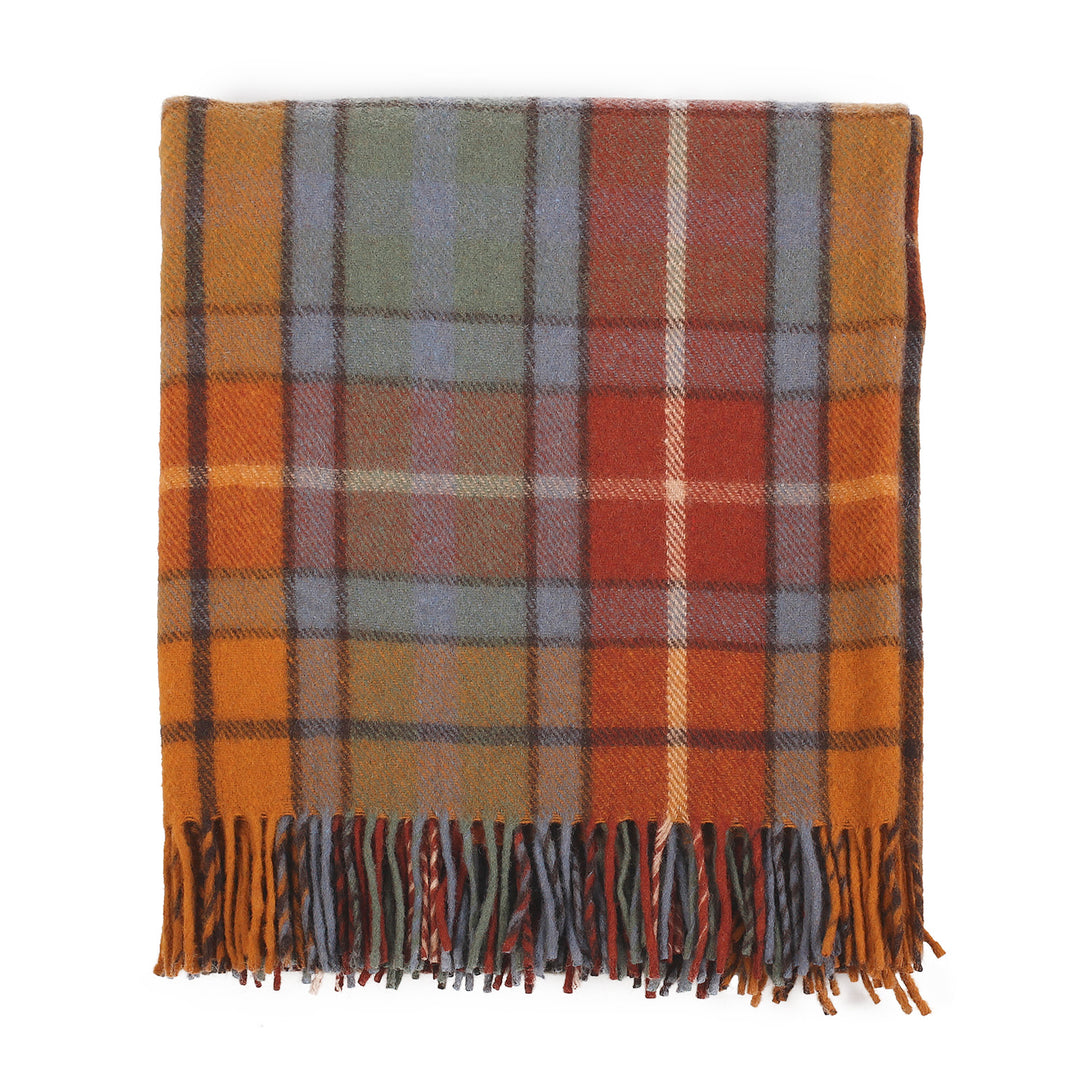 Highland Wool Blend Tartan Blanket / Throw Extra Warm Buchanan Antique ...