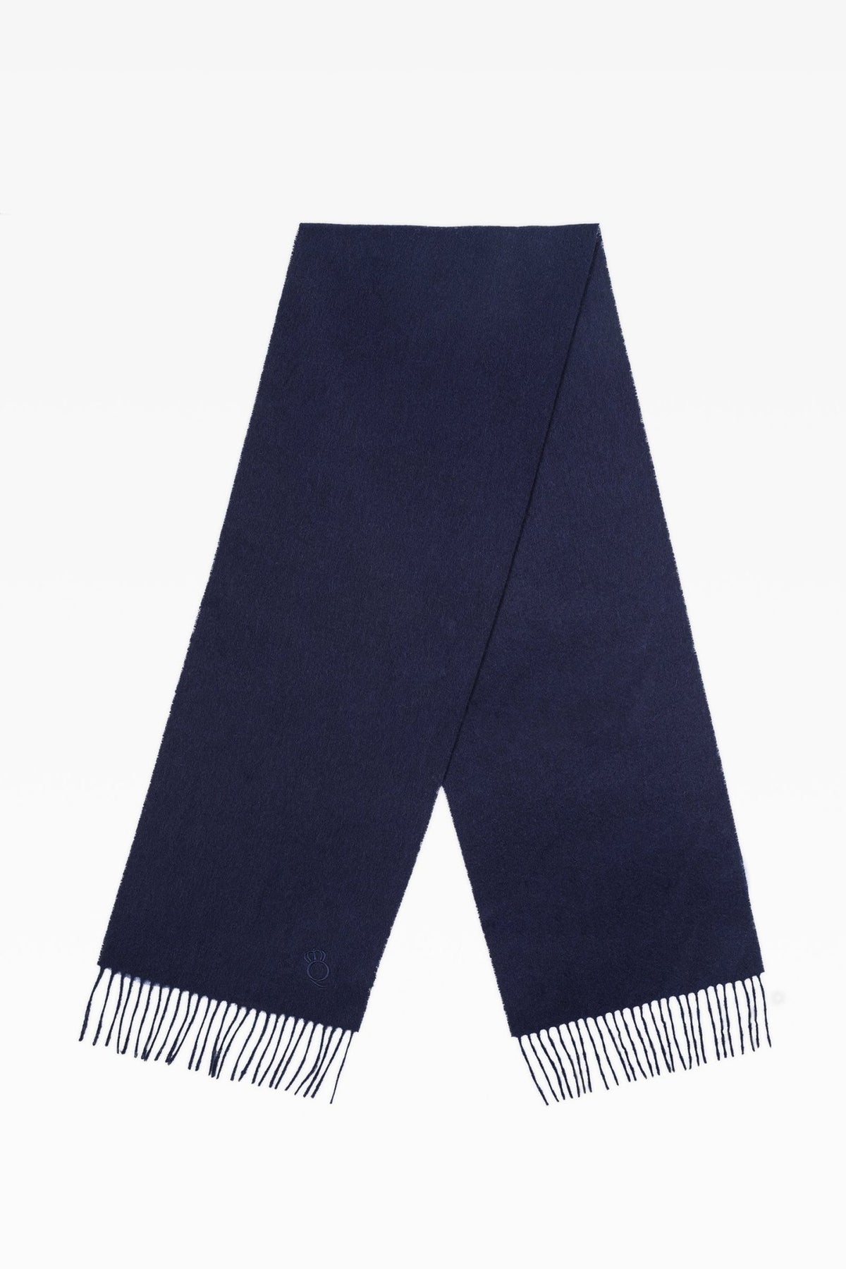 Blake Plain Navy Lambswool Scarf Dunedin Cashmere