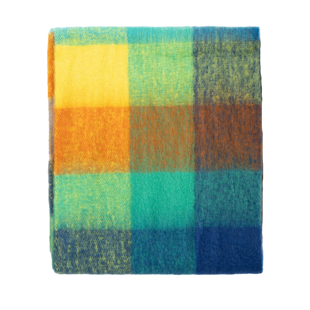 Blanket Scarf Multi Check - Dunedin Cashmere